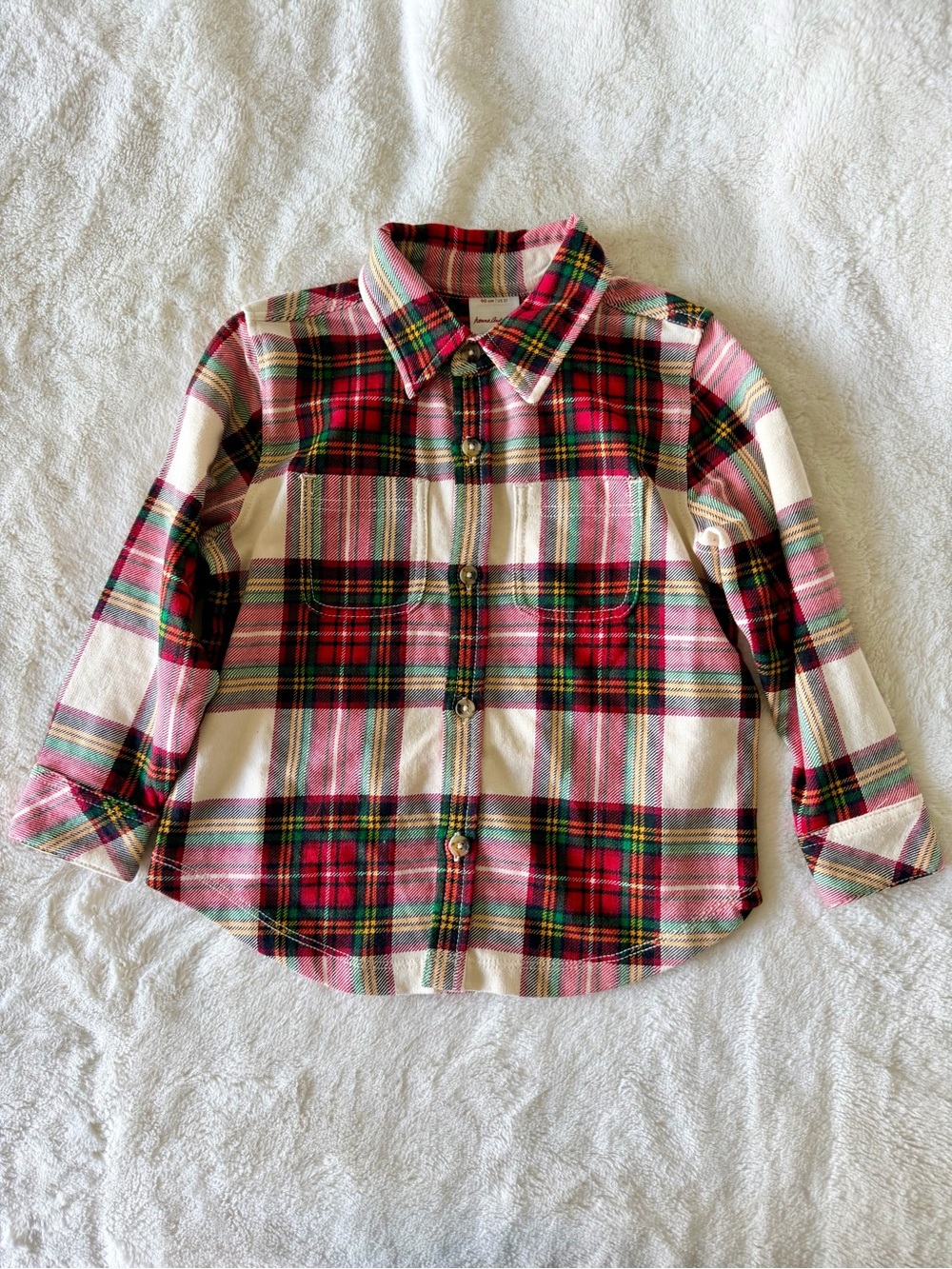 Hanna Andersson flannel plaid button down